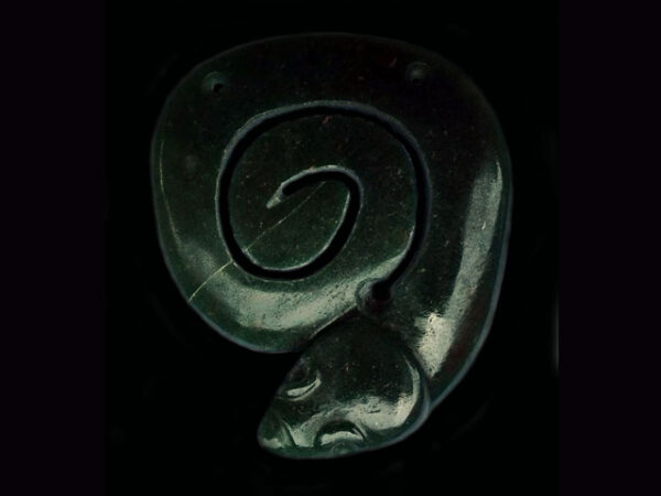 powerful coiled snake pre-hispanic jade amulet costa rica