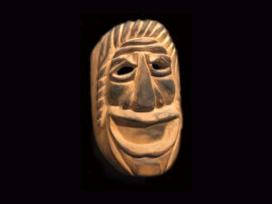 older used ceremonial brunka indigeous mask costa rica